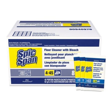 Procter & Gamble Spic And Span Floor Cleaner with Bleach, 2.2 oz. Pack, 45 Packs - 02010 PGC 02010